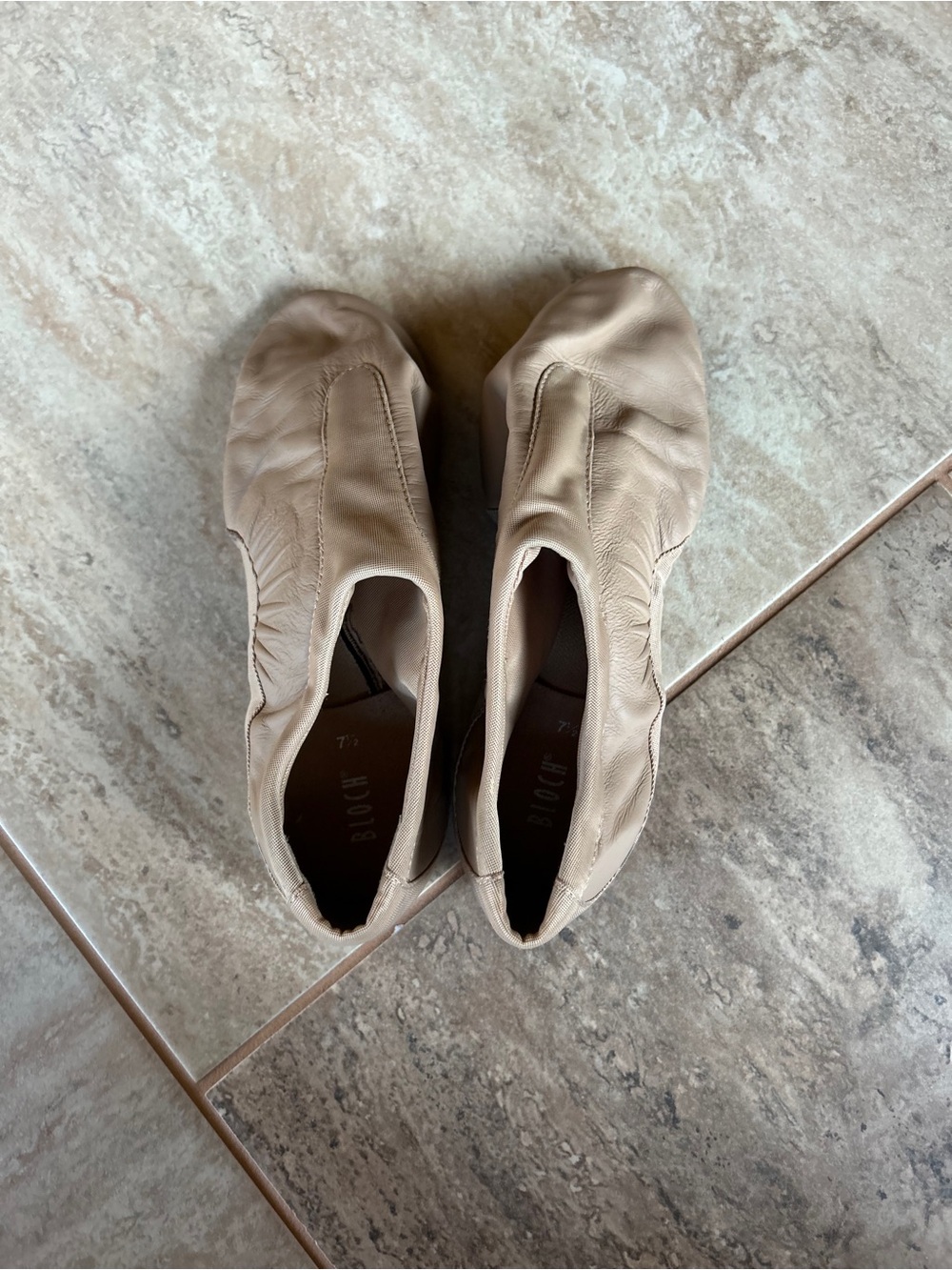 Bloch Neutral Slip-On Leather Dance Shoes